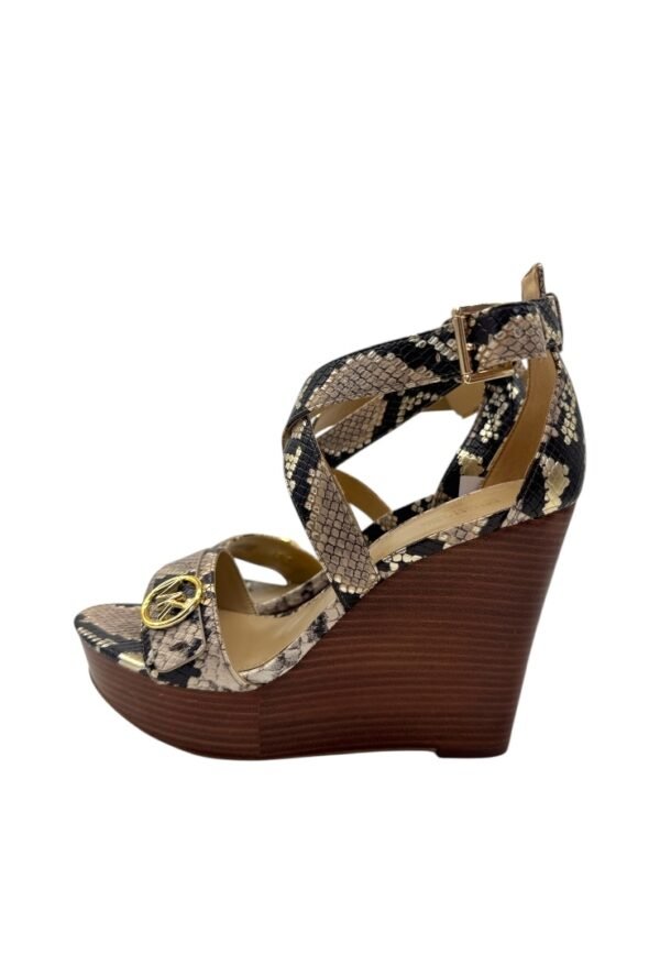 MICHAEL KORS - CARMEN SNAKE SANDAL HEELS - Image 8